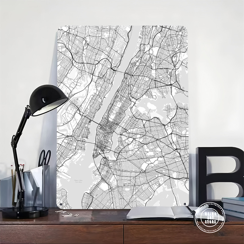 New York City Map Printing Pos - Retro Gaming York avaliação e preço