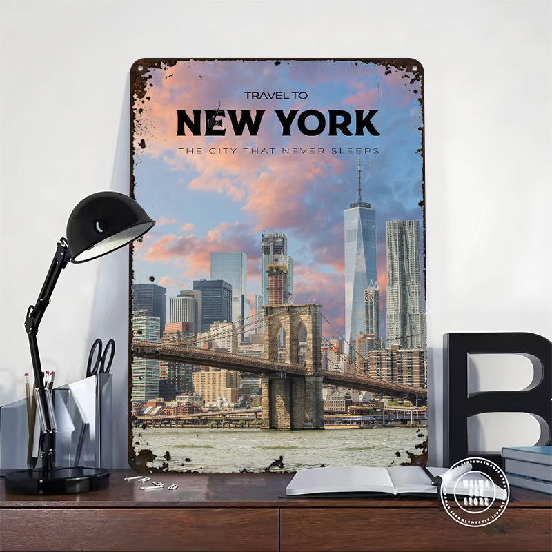 New York Travel Print Poster C - Retro Gaming York avaliação e preço