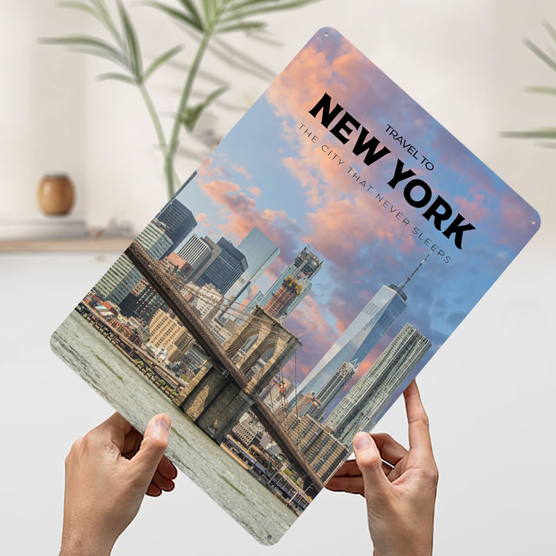 New York Travel Print Poster C - Retro Gaming York avaliação e preço