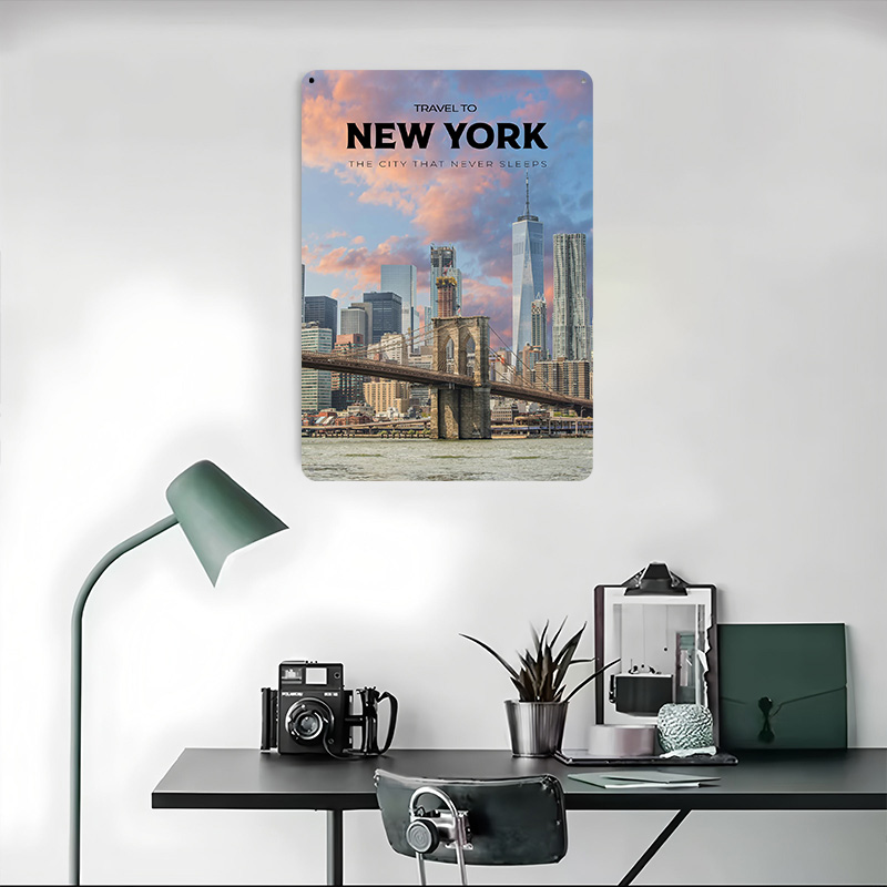 New York Travel Print Poster C - Retro Gaming York avaliação e preço