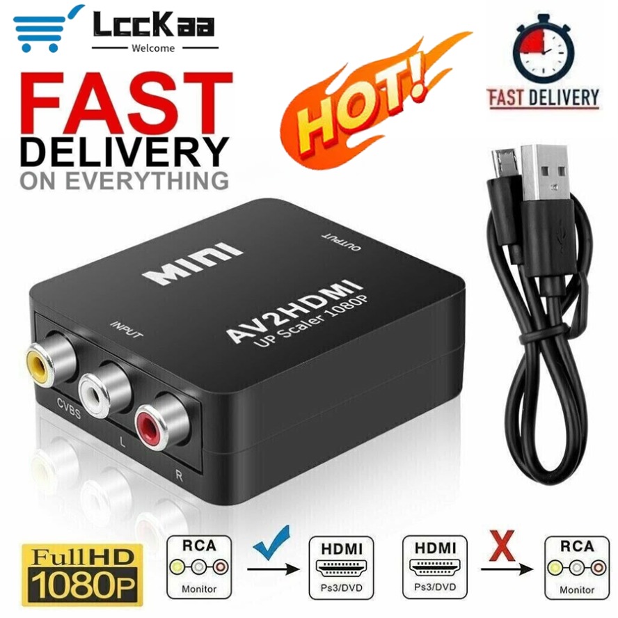 AV TO HDMI-compatible Adapter  - Composite Rca Cable avaliação e preço