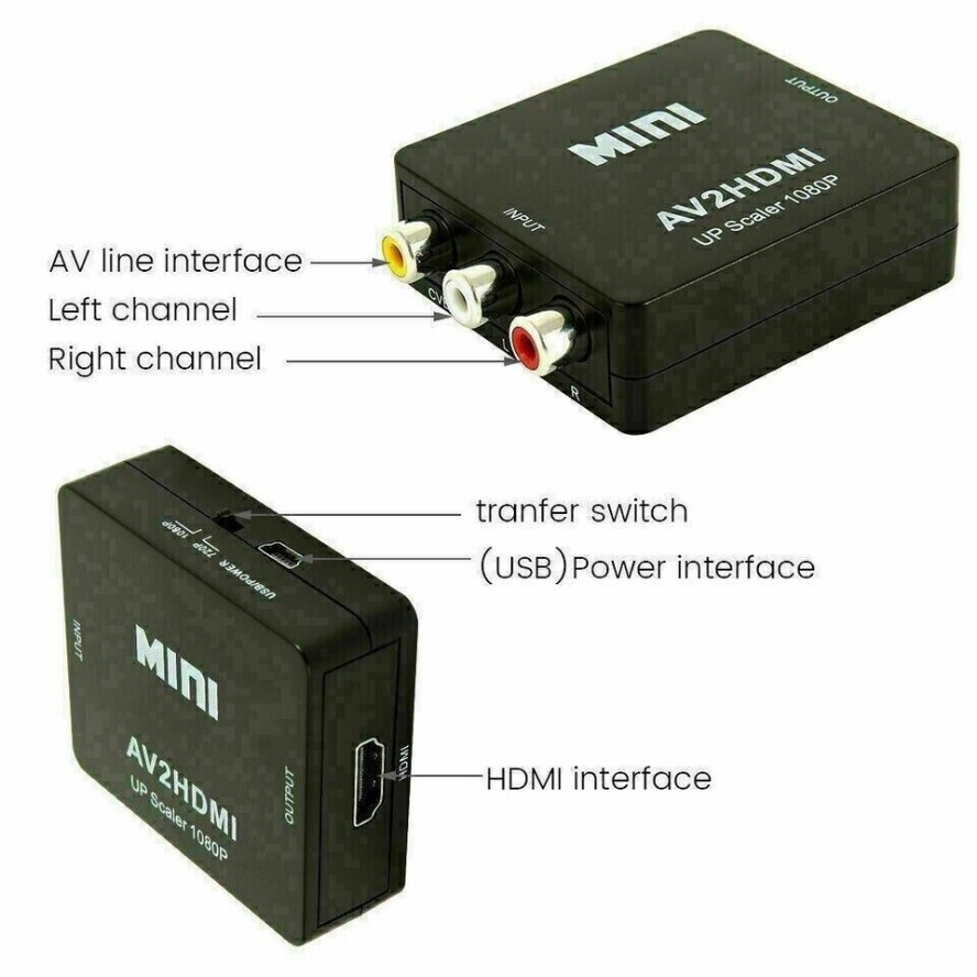 AV TO HDMI-compatible Adapter  - Composite Rca Cable avaliação e preço