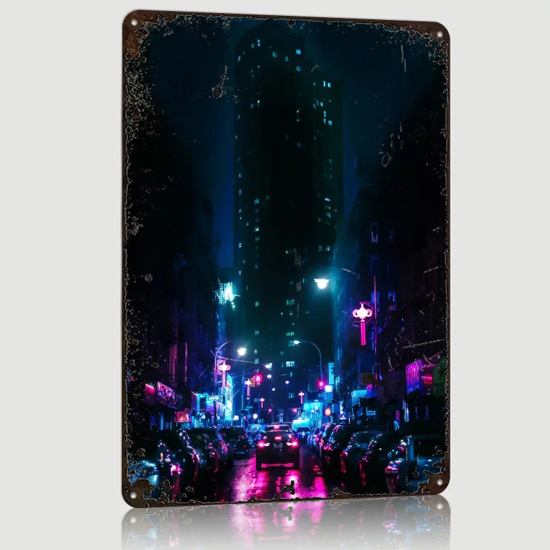 New York Alley Metal Poster Cu - Retro Gaming York avaliação e preço