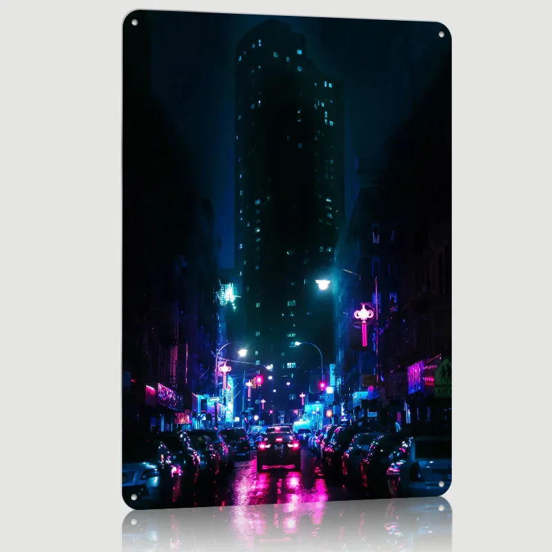 New York Alley Metal Poster Cu - Retro Gaming York avaliação e preço