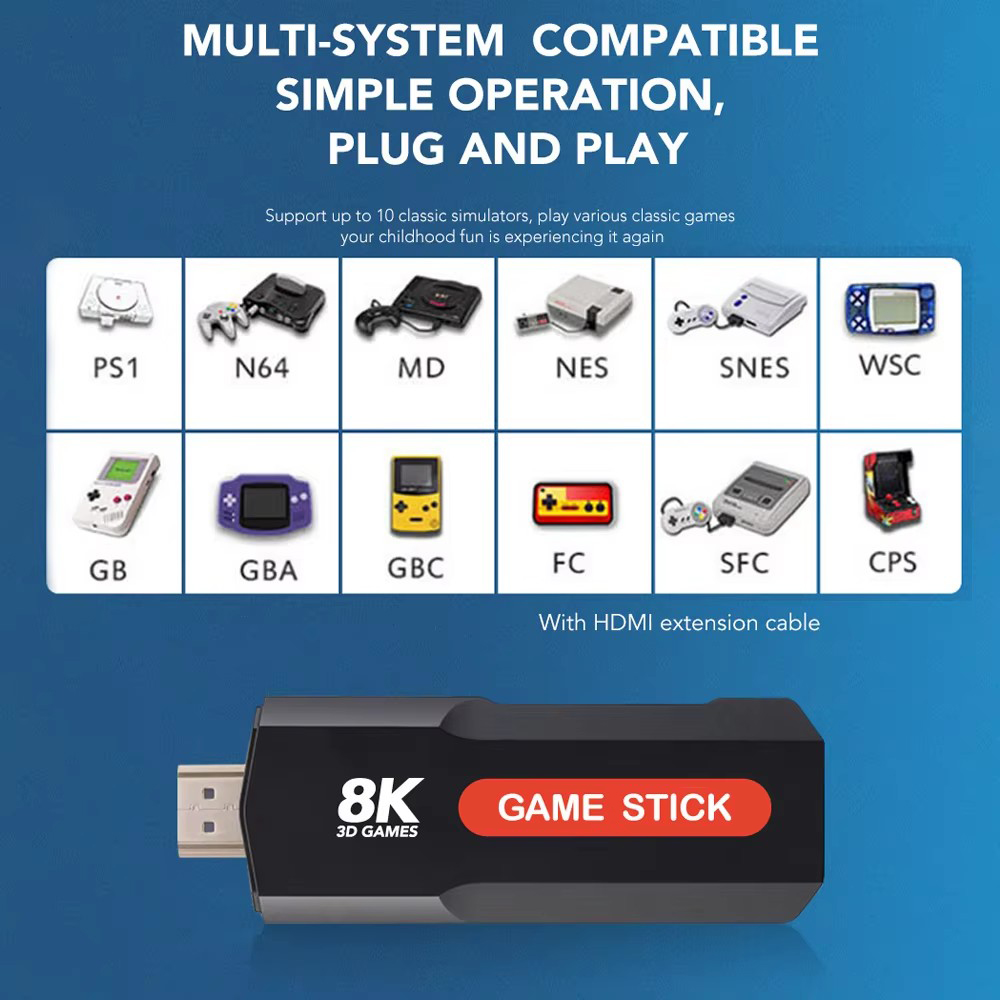 X2 Game Stick HD 4K 8K 3D Cons - Retro Gaming Emulator Console avaliação e preço