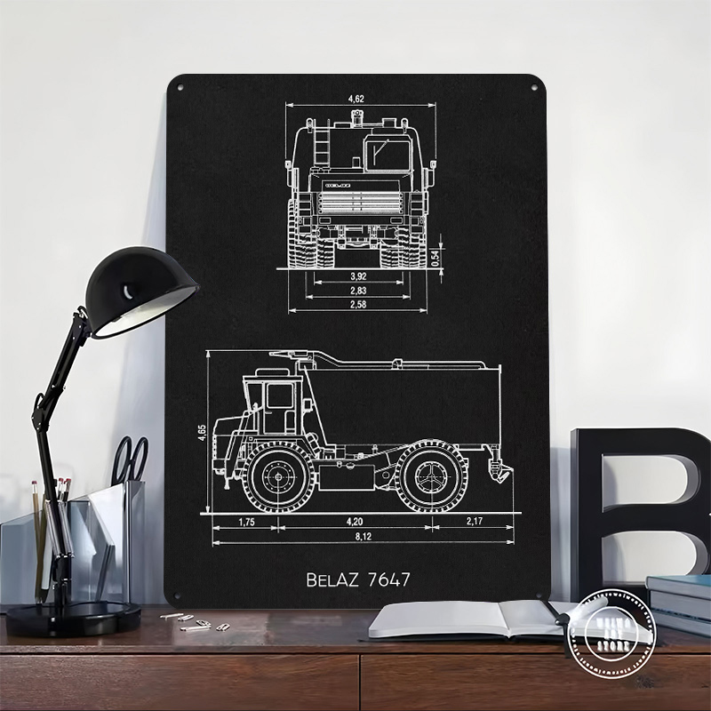 BelAZ 7647 Metal Poster Wall A - Retro Gaming At avaliação e preço