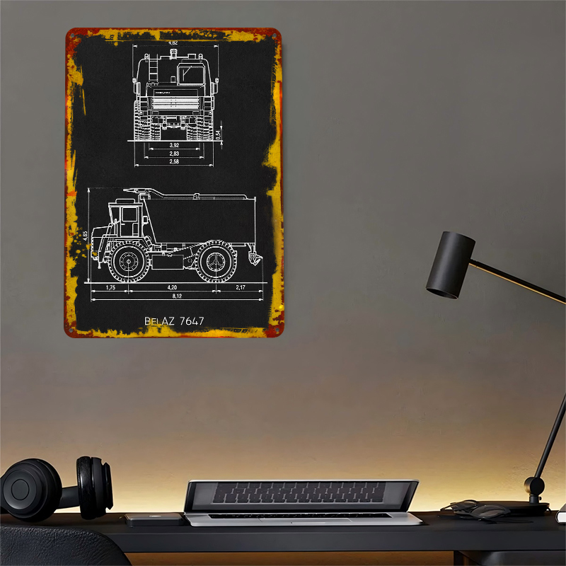 BelAZ 7647 Metal Poster Wall A - Retro Gaming At avaliação e preço