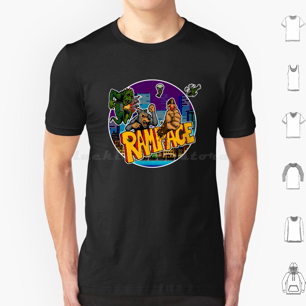 Rampage T Shirt Cotton Men Wom - Retro Gaming T Shirts avaliação e preço