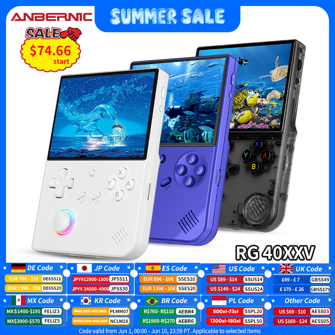 Anbernic RG 40XXV RG40XXV Hand - Retro Gaming Monitor avaliação e preço