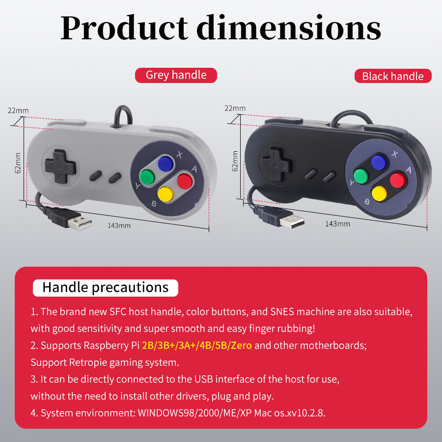 USB Wired Game Controller Plug - Retro Gaming Raspberry Pi 4 avaliação e preço