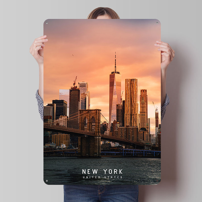 New York Tinplate Poster Custo - Retro Gaming York avaliação e preço