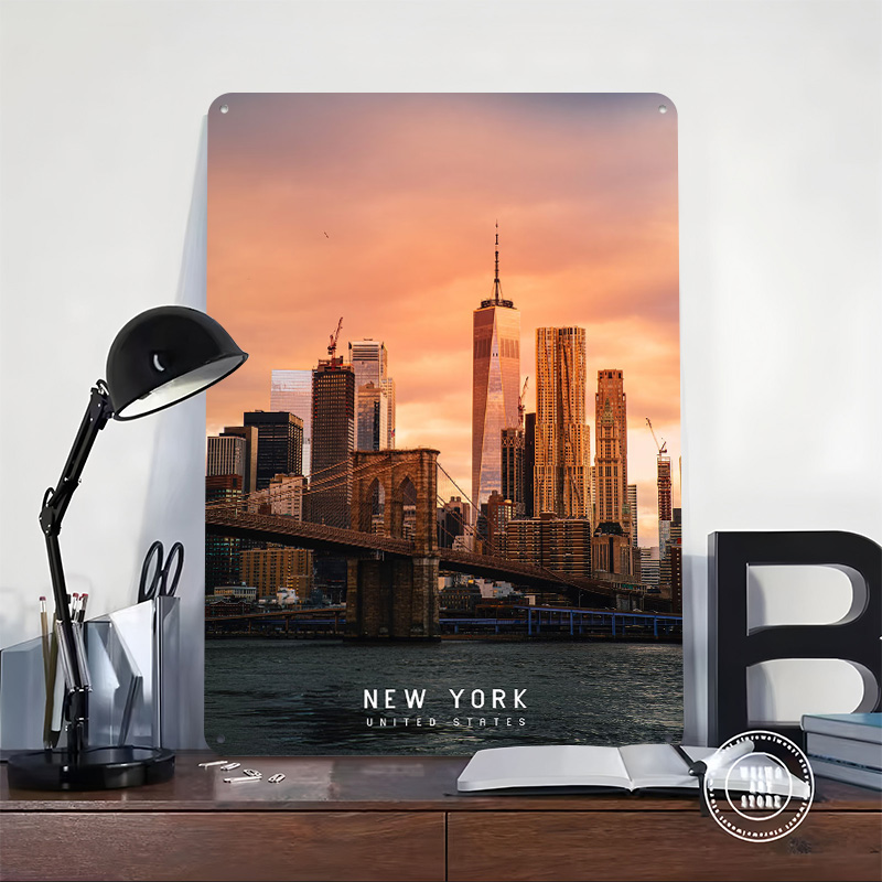 New York Tinplate Poster Custo - Retro Gaming York avaliação e preço