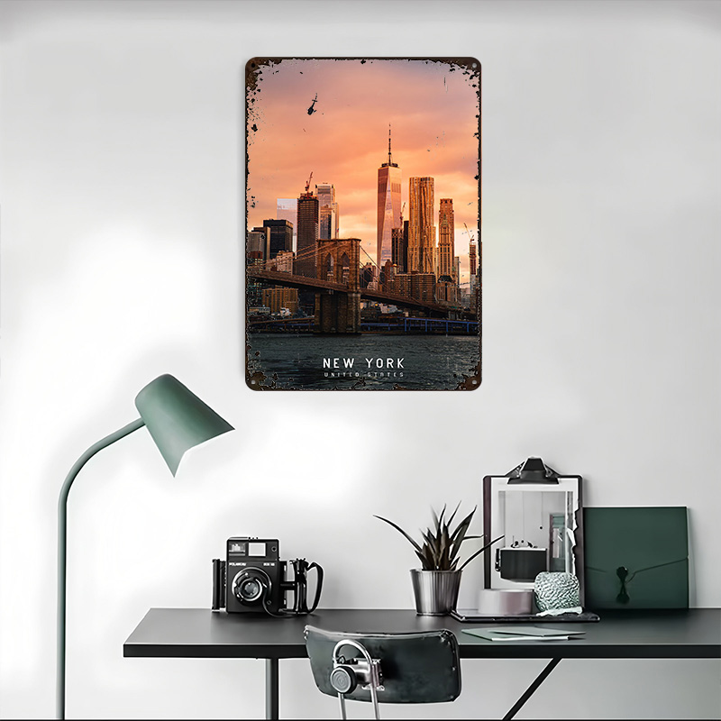 New York Tinplate Poster Custo - Retro Gaming York avaliação e preço